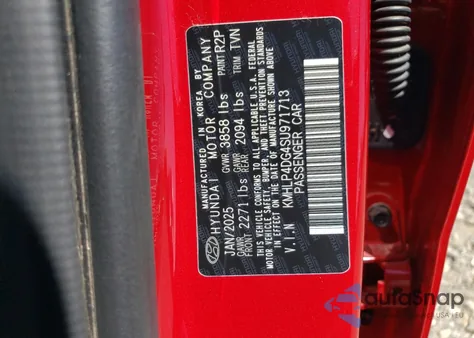 2025 Hyundai Elantra Limited из США, поврежденный, VIN KMHLP4DG4SU971713